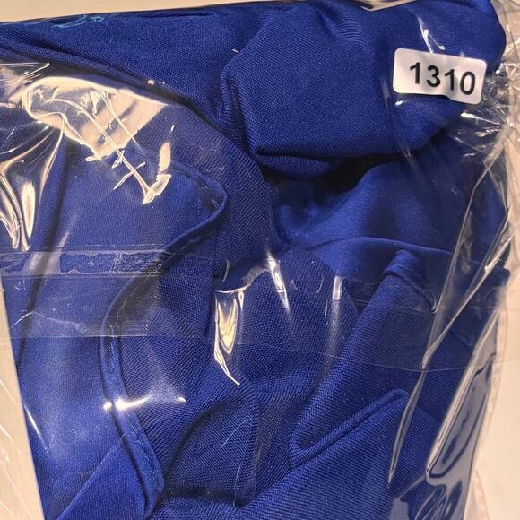 NWT Mac Duggal Royal Blue Satin High Slit Gown Sz 14 MSRP $595 - Picture 12 of 12